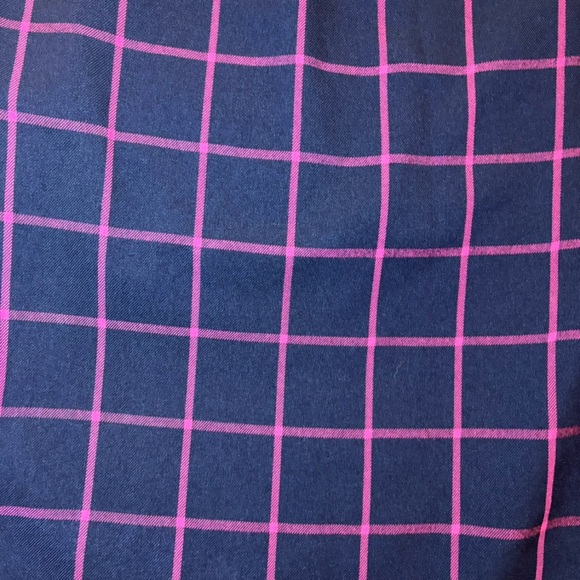 NWT Nasty Gal Size 16 Navy and Bright Pink Checkered Trouser Pants Grunge - Picture 6 of 8